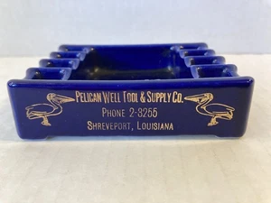 Vintage Snuff-a-rette Art Deco Kobaltblau Aschenbecher USA Pelikan Brunnen & Werkzeug LA - Bild 1 von 6