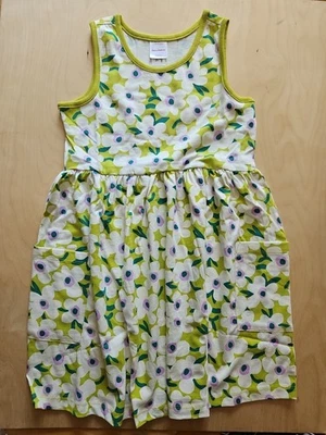 NWT HANNA ANDERSSON POPPY GREEN PULLOVER BREEZY POCKET TANK DRESS 120 6 7 - Image 1 of 4