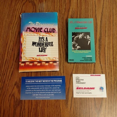 Its a Wonderful Life Physician's Movie Club Compliments of Seldane VHS - Image 1 of 4