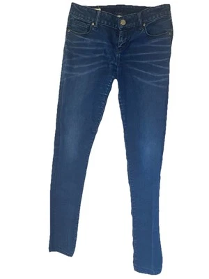 Legging de mezclilla elástico Decree Jeans para mujer 9 azul tiro bajo mezcla de algodón lavado oscuro Foto 1 de 4