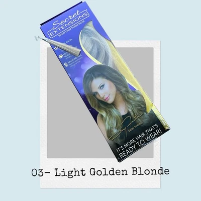 03-Light Golden Blonde Hair Headband Secret Extensions Daisy Fuentes NEW NWT - Image 1 of 4