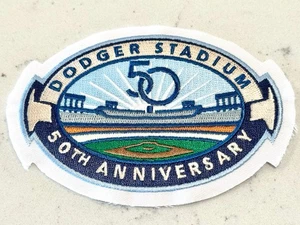 2012 L.A. Dodgers Stadium 50th Anniversary Season MLB Sleeve Jersey Patch NEU - Bild 1 von 2