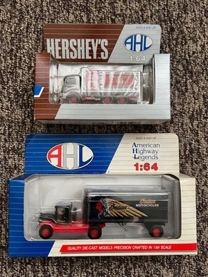 American Highway Legends 1/64 Литые Грузовики Лот из 2 - Hershey's & Indian Новые в коробке - Изображение 1 из 4