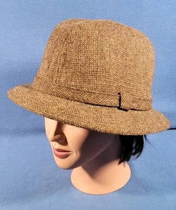 VINTAGE Biltmore Canada Tweed Fedora Hat Mens Womens Brown Tweed (READ) - Picture 1 of 13