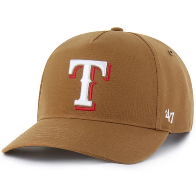 Gorra Texas Rangers Carhartt x '47 enganche ajustable Snapback MLB para hombre marrón Foto 1 de 4