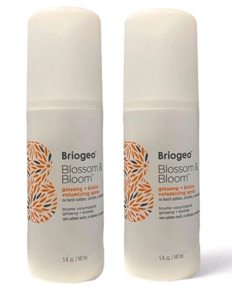 Lote de 2 Briogeo Blossom Bloom Ginseng Biotina Cabello Spray Voluminizador 5oz Foto 1 de 1