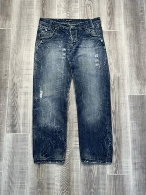 Dolce Gabbana Distressed Jeans Denim Vintage Straight Blue Men Size 34 - Image 1 of 4