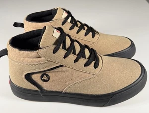 Airwalk Shoes Boys 6 Ventura Mid Top Skate Beige Tan Black Corduroy Sneakers - Picture 1 of 14