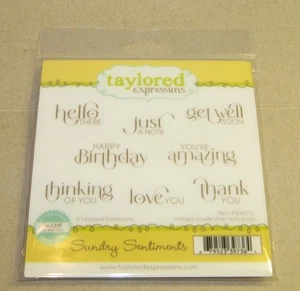 TAYLORED EXPRESSIANS TEAS151 SUNDAY SENTIMENTS STAMP SET - Picture 1 of 4