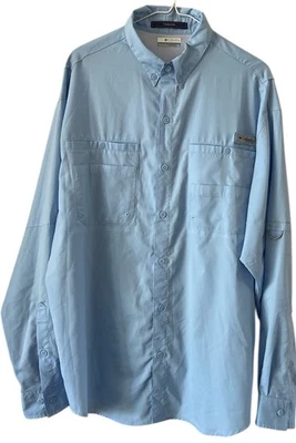 Camisa de pesca Columbia PFG Tamiami II ventilada con botones azul para mujer talla grande” Foto 1 de 4