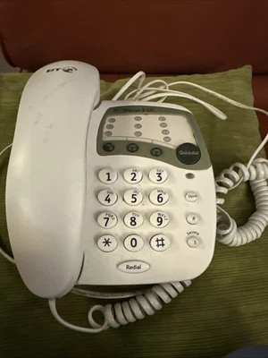 BT DECOR 110 Corded Home Phone. White, Landline phone, Big Buttons - Image 1 of 4