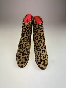 Woman Carmina Shoemaker Zip boots Size UK 6 Gala70 1523 Leopard Pony - Imagen 1 de 5