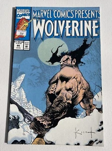 MARVEL COMICS PRESENTS #95 WOLVERINE RARE NEWSSTAND (1991) ORIGIN YELLOW BLUE NM - Imagen 1 de 1