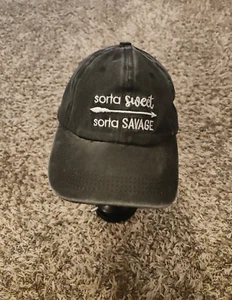 Sorta süße Sorta Savage Mütze Erwachsene Damen grau Riemen hinten Kappe verstellbar - Bild 1 von 7