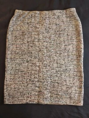 Falda lápiz Philosophy Republic Clothes beige claro a rayas para mujer talla 12 Foto 1 de 4