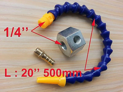 1/4" Single Hole Magnetic Base + 20'' 500mm Length Coolant Hose for Milling - Image 1 of 4