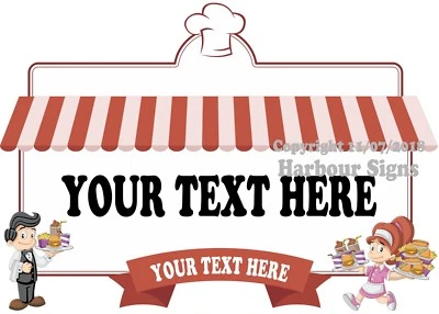 HARBOUR SIGNS Custom Catering Food DECAL (Choose Your Size) Truck Concession Vinyl Sticker