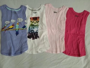 NEW Spotted Zebra Girls Tank Tops. 4t 4 Pack - Picture 1 of 4
