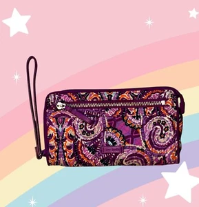 Vera Bradley iconic RFID Front Zip Wristlet Wallet Dream Tapestry - Picture 1 of 24