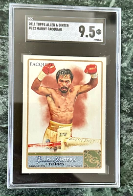 2011 Topps Allen & Ginter Manny Pacquiao Card #262 Graded 9.5 M+ by SGC - Image 1 of 2