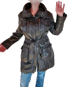 Maze Damen Nappalederjacke MB 93 Issy, schwarz, Grösse M - Bild 1 von 21