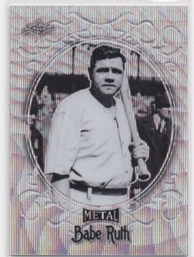 2019 Leaf Metal Babe Ruth Silver Wave Refractor #28  SP  FREE SHIP - Image 1 of 2