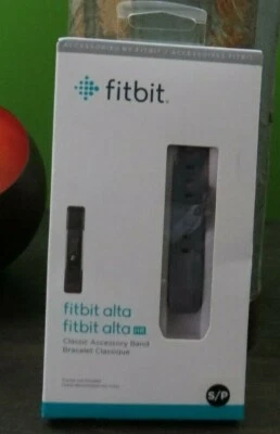 Raro FITBIT Clásico Accesorio Banda Pulsera Alta Fitness Reloj Correa Negro S/P Foto 1 de 4