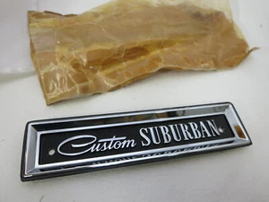 NOS 1967 1968 Plymouth Suburban Custom station wagon  front fender emblem badge  - Picture 1 of 8
