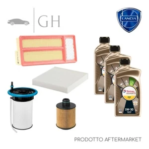 ECONOMY - KIT TAGLIANDO 4 FILTRI + 3 LT OLIO 5W30 LANCIA YPSILON 1.3 MJT 95 CV - Foto 1 di 1