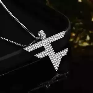 2.50Ct Lab Created Diamond Men's Faze Pendant Necklaces 14k White Gold Plated - Picture 1 of 3