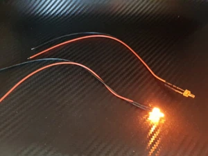 1 pieza LED 2 mm NARANJA 4,8-12 voltios terminado soldado iluminación guardia de carreteras camión - Imagen 1 de 1