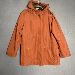 Natural Reflections Parka Jacket Women's XL Orange Faux Fur Lined Full Zip Coat - Picture 1 of 9