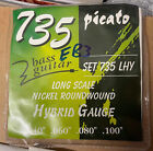 PICATO BASS STRING 735 LHY Set Nickel WOUND - LONG SCALE - UK MADE NOS