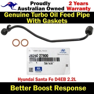 Genuine Turbo Oil Feed Pipe+Gaskets For Hyundai Santa Fe D4EB 2.2L - Picture 1 of 8