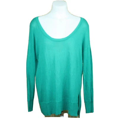 Lane Bryant Green Stretch Long Sleeve Scoop Neck Tunic Blouse Top Size 14/16 - Image 1 of 4