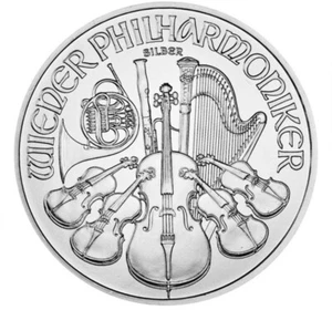 Silbermünze Wiener Philharmoniker , 1 oz, Österreich 2022, In Münztasche - Bild 1 von 2
