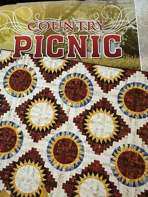 Country Picnic Pattern Reclaimed West Collection 72" x 72" Timeless Treasures - Image 1 of 4