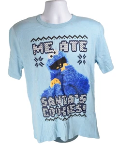 Men's License Character Sesame Street Cookie Monster Pajama Shirt Size S  NWOT - Picture 1 of 5