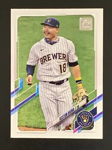 KESTON HIURA 2021 Topps Serie 2 #521 Variación de Foto SP Brewers - Imagen 1 de 2