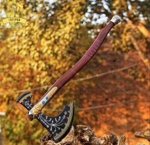 Bellissima ascia Kratos Medival God of War fatta a mano replica completamente fatta a mano - Foto 1 di 4