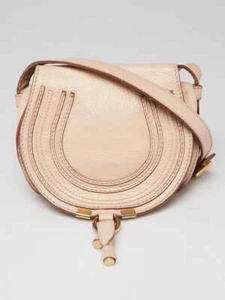 Chloe Pink Pebbled Leather Mini Marcie Bag - Picture 1 of 12