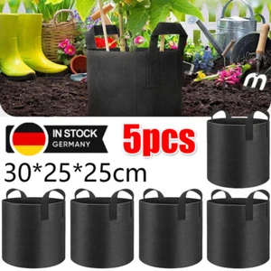 20L 5pcs Pflanzsäcke Henkeln Stofftopf Pflanztasche Grow Bag Pflanzbehälter DHL - Bild 1 von 19