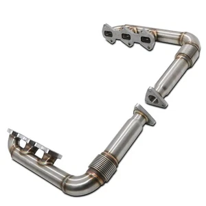 3MM STAINLESS EXHAUST MANIFOLDS PAIR FOR AUDI A4 B8 A5 8T 3.0TDI QUATTRO 05-16 - Picture 1 of 8