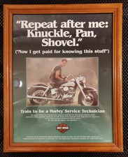 Knuckle Pan Shovel Harley Davidson Poster | Comes with other Miscellany