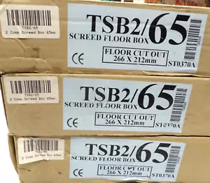 Joblot TSB2/65 Screed Floor Box 266 x 212mm cut out ST0370A 2 Compartment x 3 - Picture 1 of 13