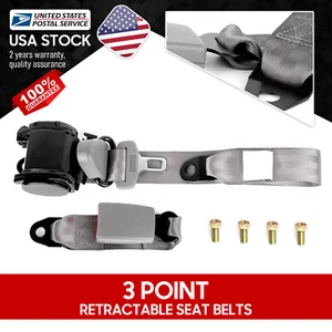 For Jeep CJ YJ Wrangler Series Pair Universal 3 Point Retractable Seat Belts - Picture 1 of 22
