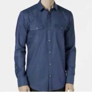 Camisa azul con botones para hombre INC International Concepts talla S - Imagen 1 de 4