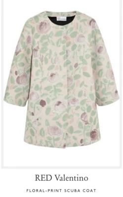 Red Valentino Floral Print Scuba Coat - Image 1 of 3