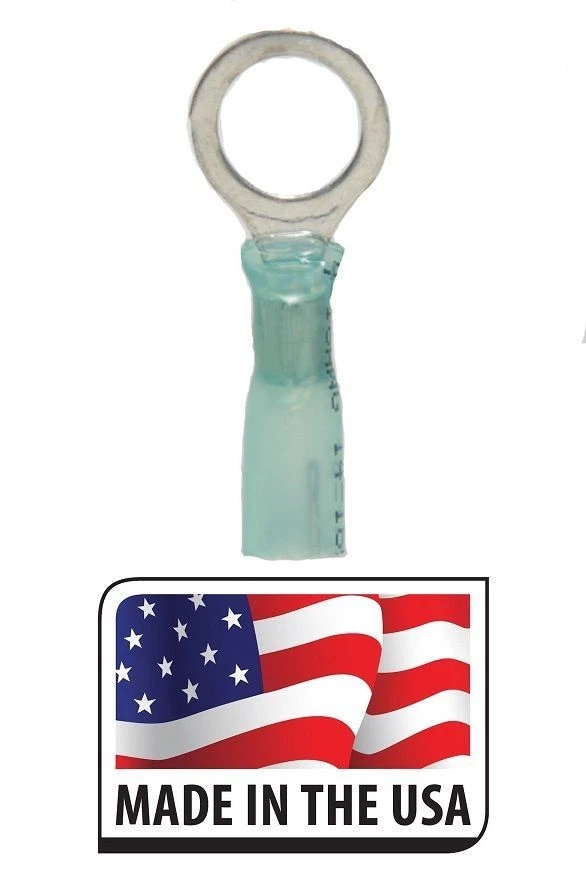 (50) 16-14 GA. AWG 3M HEAT SHRINK RING ELECTRICAL TERMINAL 5/16 Made in USA  - Image 1 of 1