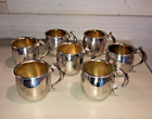 7 PIECES FB ROGERS SILVER BABY CUPS, PUNCH CUPS, GOLD INSIDE ANTIQUE VINTAGE EUC